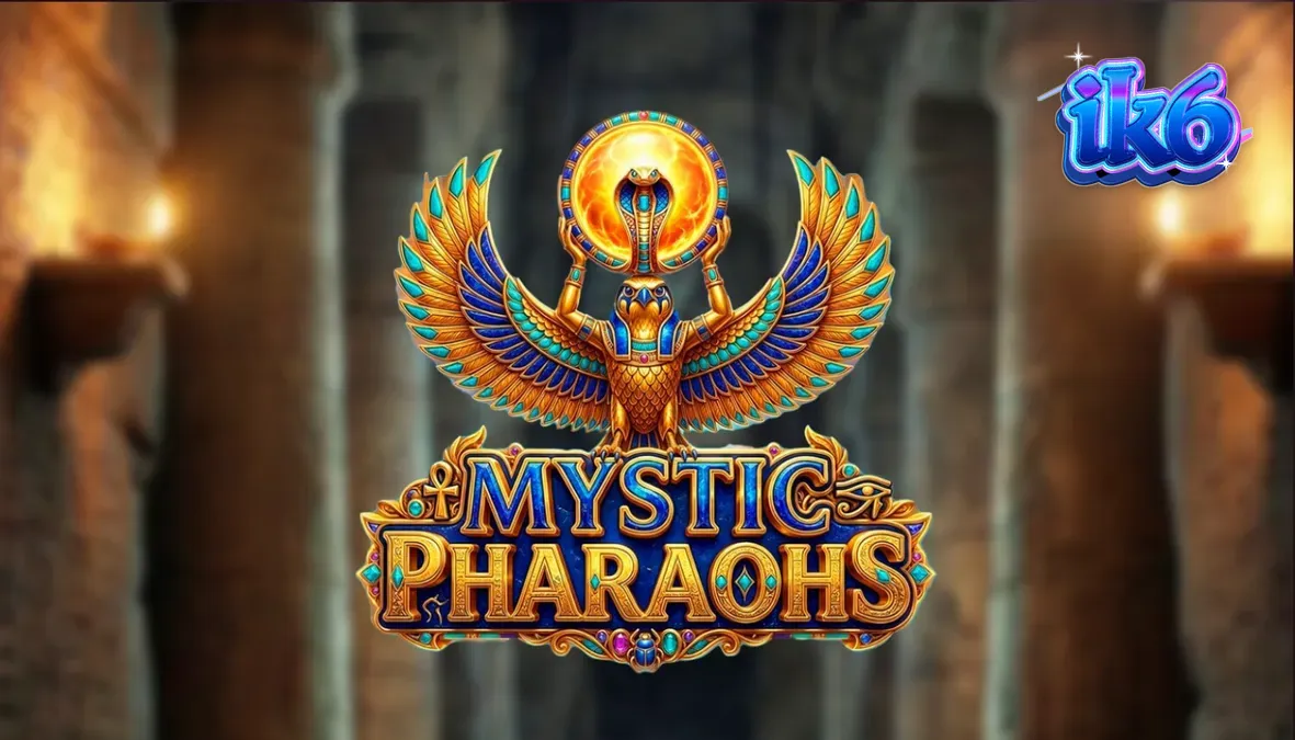 Interface do jogo de slot Mystic Pharaoh com símbolos egípcios