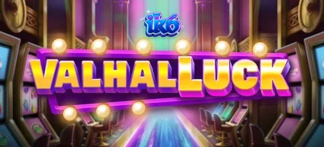 Interface de jogo do caça-níqueis ValhalLuck com temática nórdica